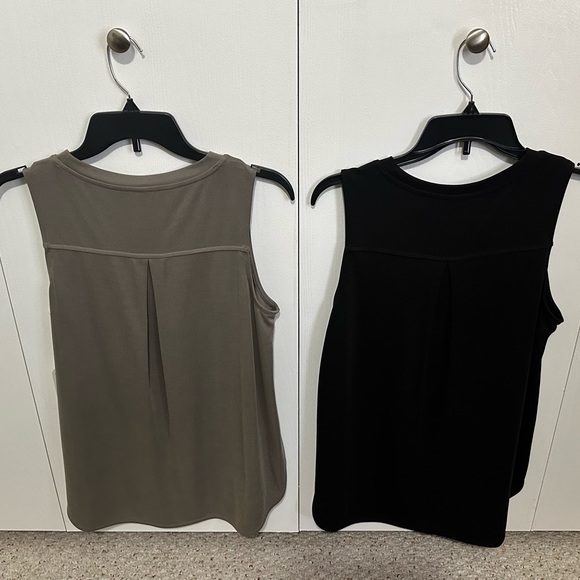 2 Stylus Crew Neck Sleeveless Tank Top Mushroom ans Black Size M NWT - Picture 2 of 8